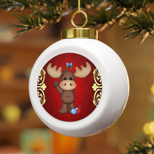 A Sweet Christmas Moose Ornament