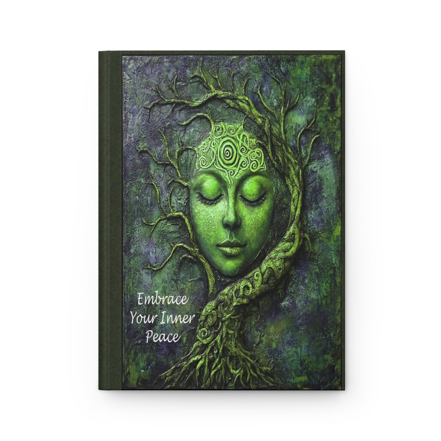 Hardcover Journal - Sculpted Face Tree Inner Peace Matte Notebook