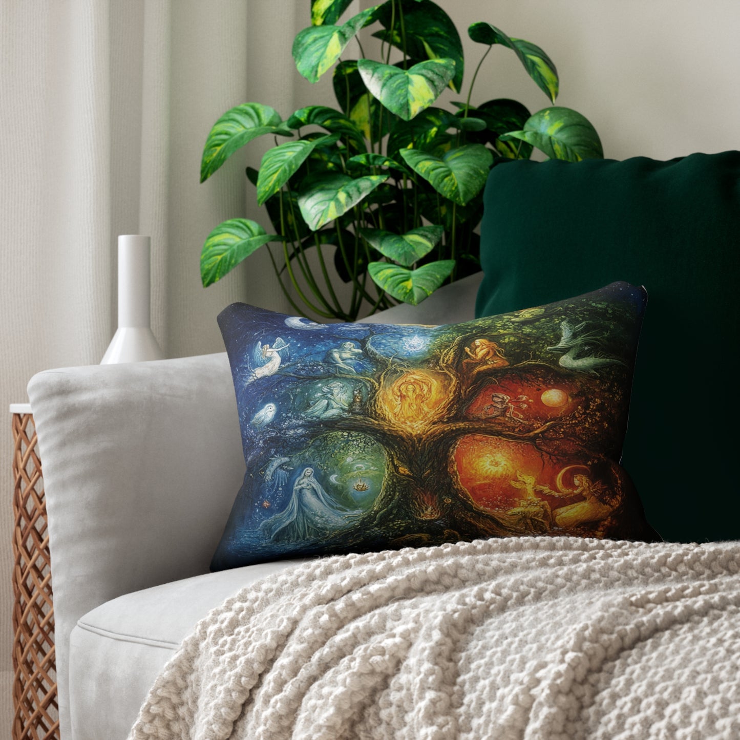 Lumbar Pillow - Spiritual Tree of Life Design