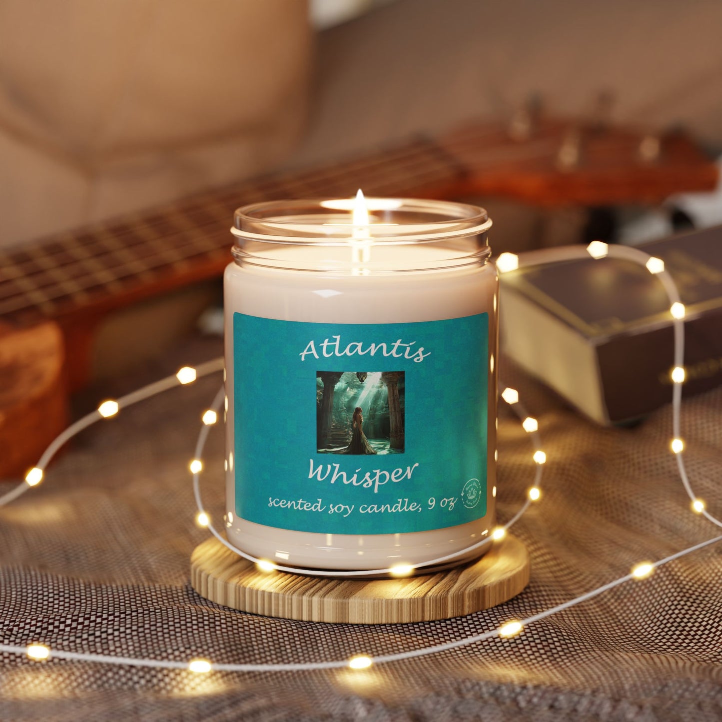 Atlantis Whisper Candle, 9oz Scented Soy Candle