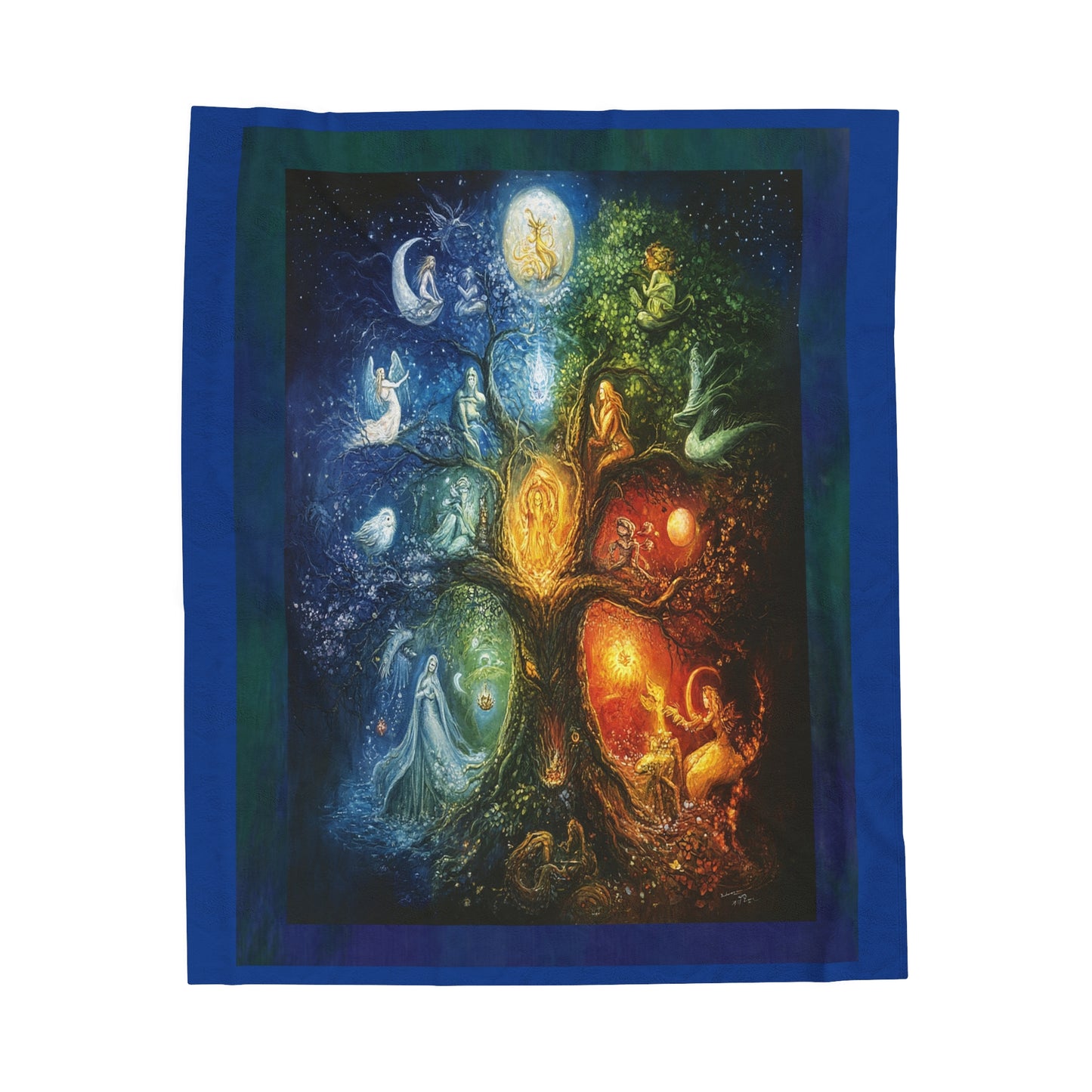 Velvet Plush Blanket - Spiritual Tree of Life Design