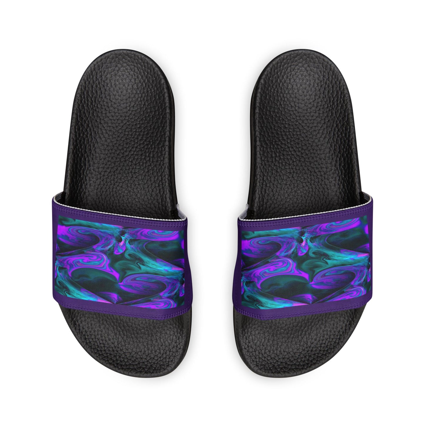 Sandals - Purple Abstract Design Women's Removable-Strap Sandals