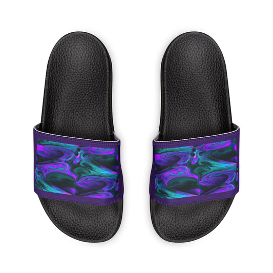 Sandals - Purple Abstract Design Women's Removable-Strap Sandals