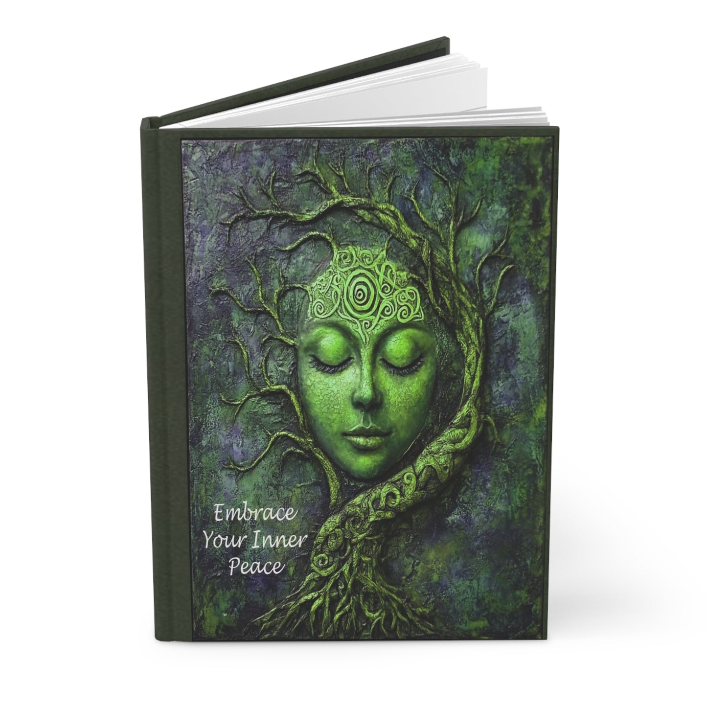 Hardcover Journal - Sculpted Face Tree Inner Peace Matte Notebook