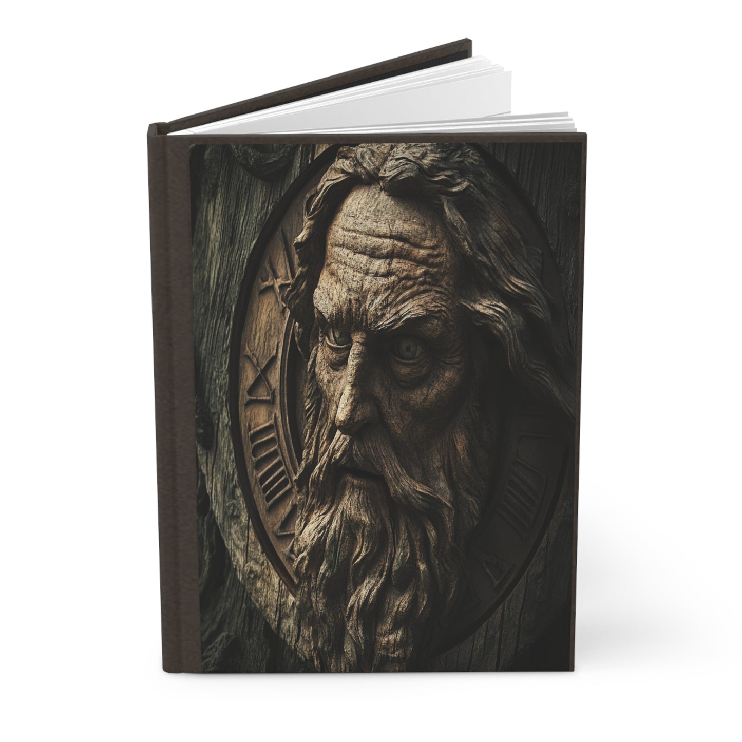 Hardcover Journal Matte - Sculptured Father Time Design