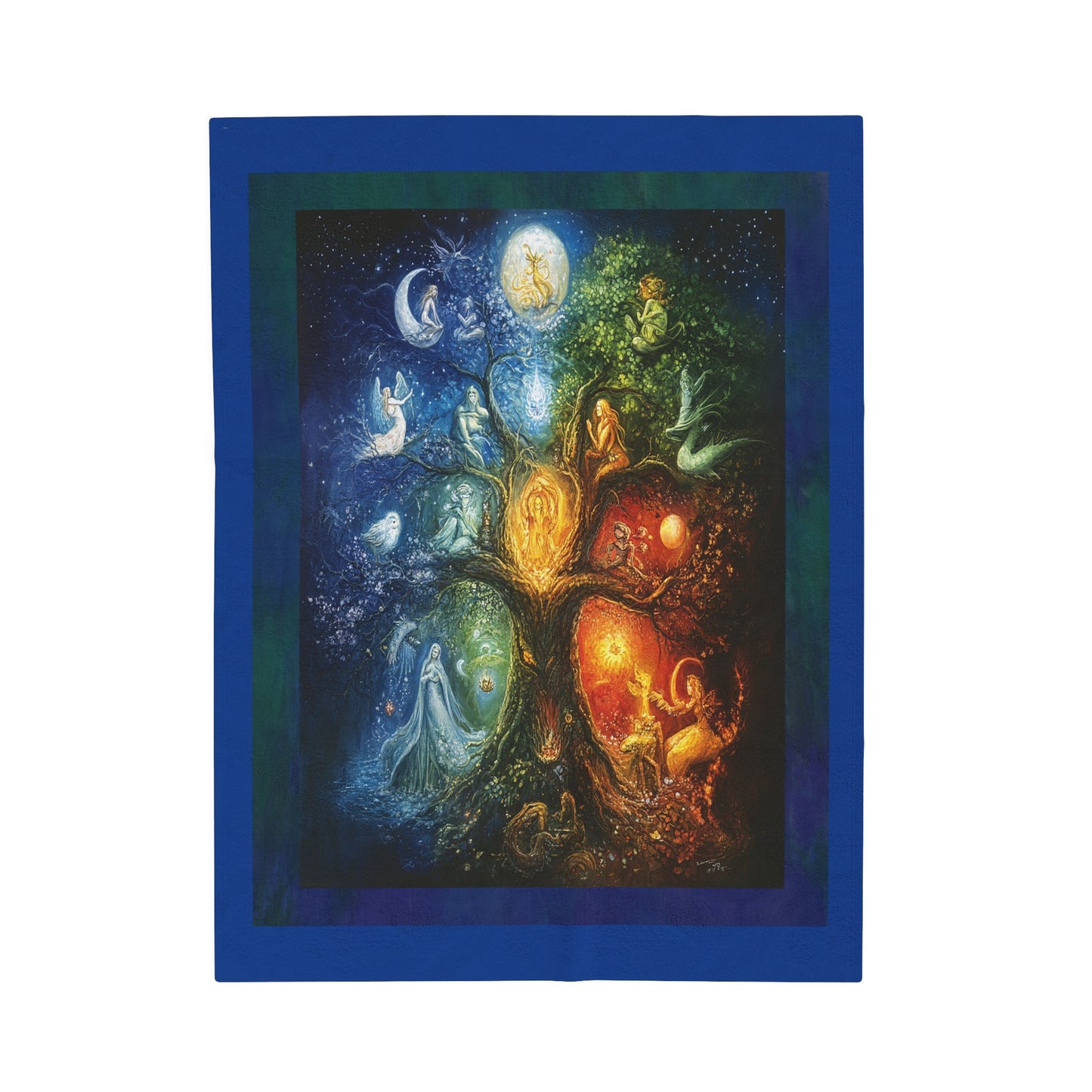 Velvet Plush Blanket - Spiritual Tree of Life Design