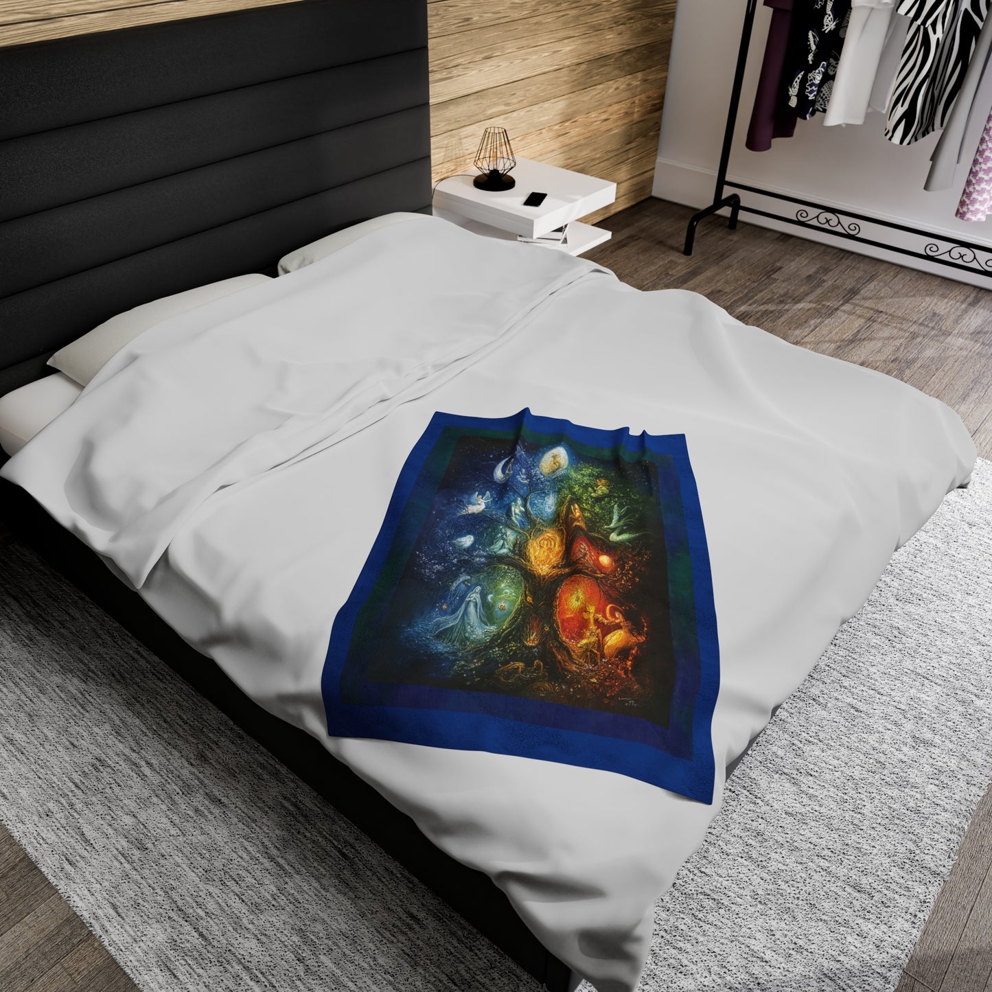 Velvet Plush Blanket - Spiritual Tree of Life Design