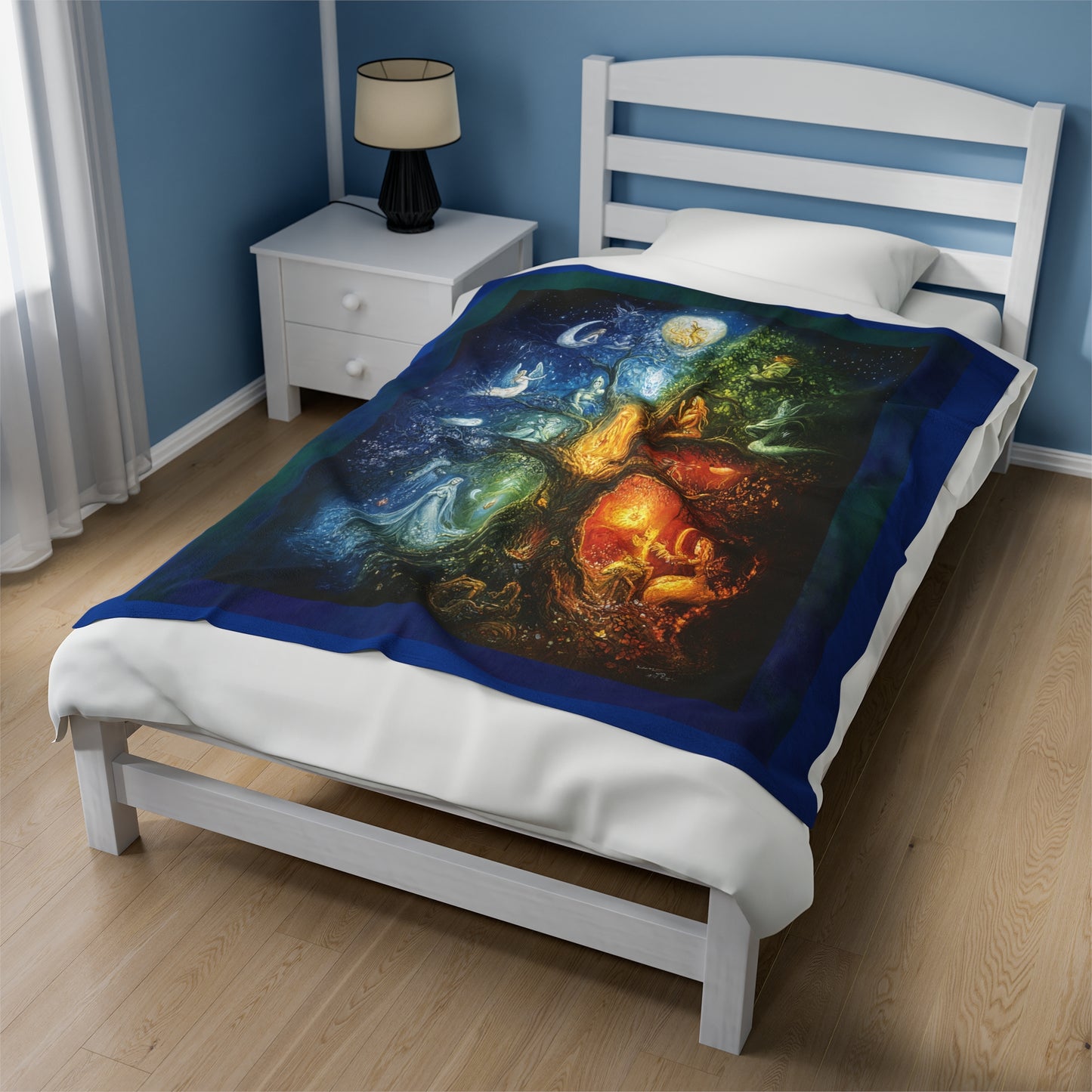 Velvet Plush Blanket - Spiritual Tree of Life Design