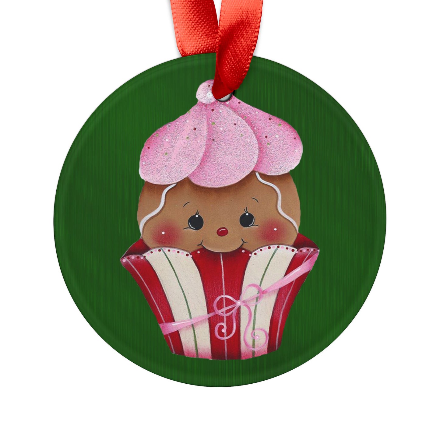 Acrylic Ornament - Ginger Cupcake