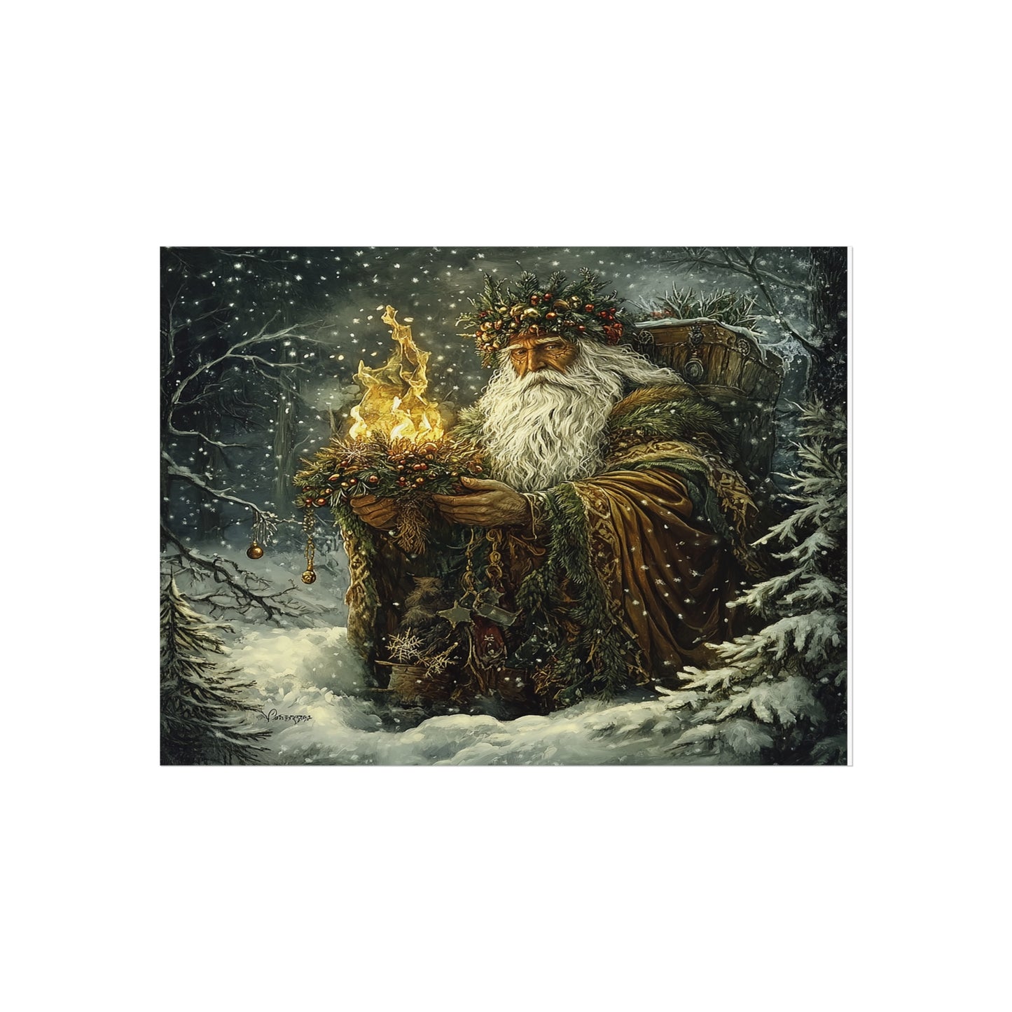 Poster - Yule with Father Christmas Fine Art Poster