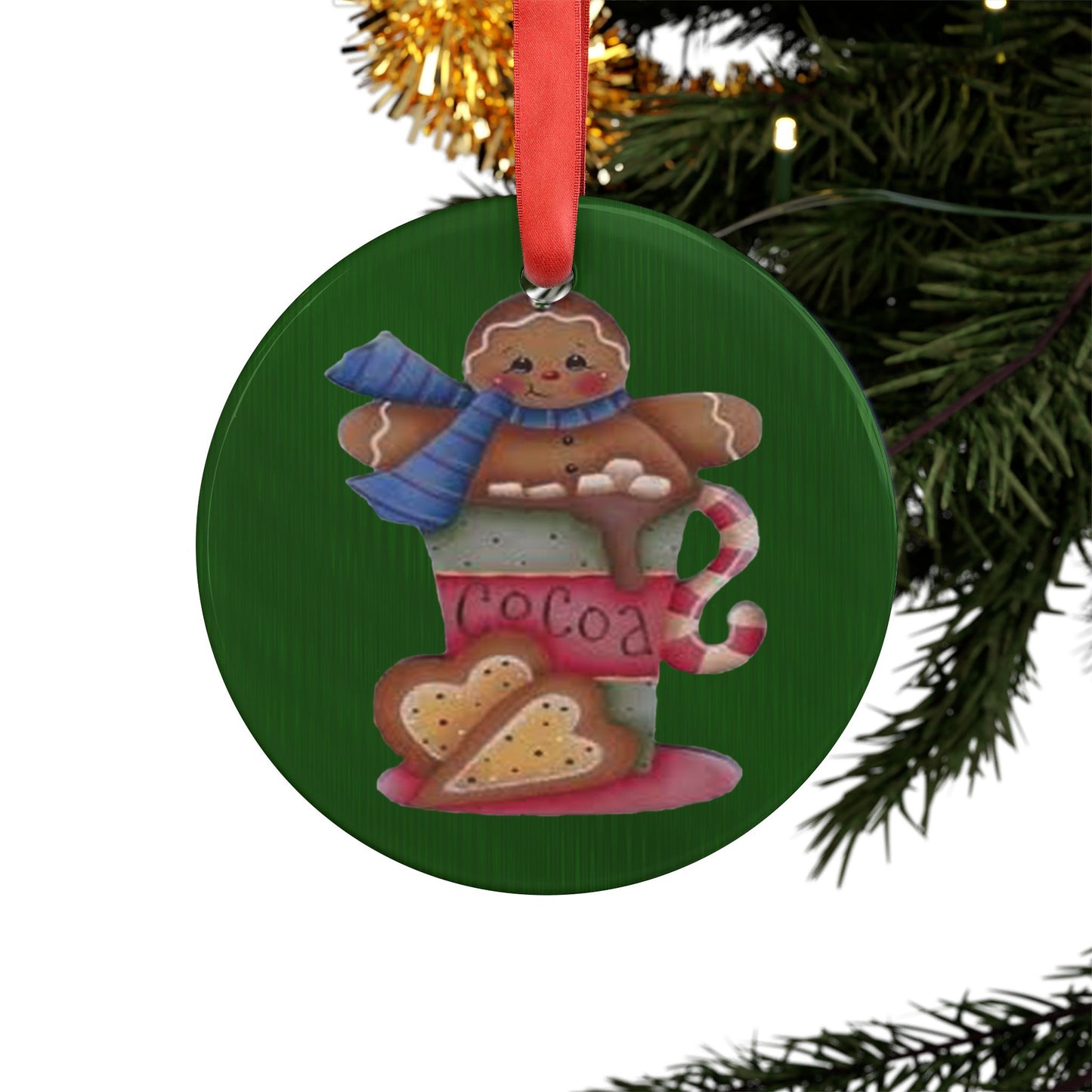 Acrylic Ornament -Gingerbread and Hot Coco