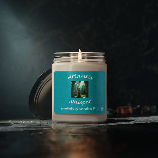 Atlantis Whisper Candle, 9oz Scented Soy Candle