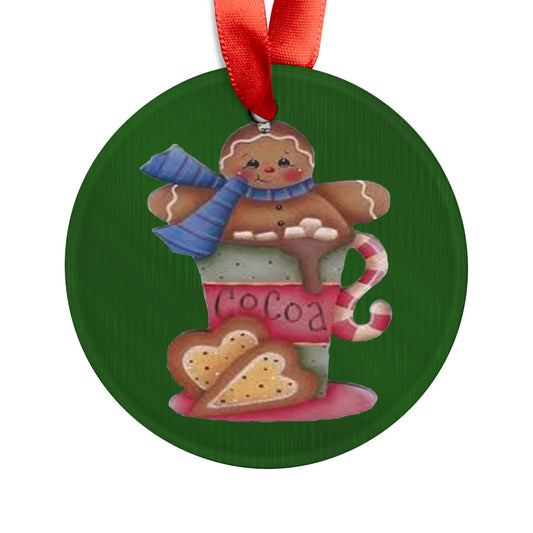 Acrylic Ornament -Gingerbread and Hot Coco